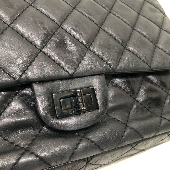 【60MK】Chanel Black Hardware Reissue Bag Sku# 82981 (Gently Used) - Picture 8 of 12